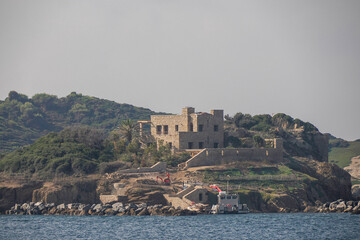 view from the coast of porquerolles island france panorama landscape