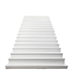 wooden stairs steps leading upwards isolated on transparent background or white background