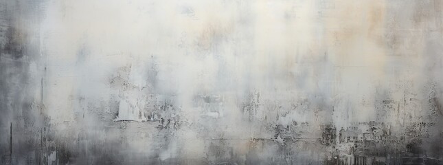 with white and grey paint, in the style of grungy textures