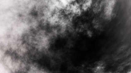 White fog or smoke on black background.