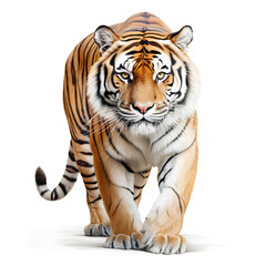 Obraz premium Tiger, on a white background