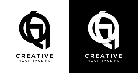 Creative letter A and H logo design. Initial Letter A and H Modern Logo Template Vector illustration.