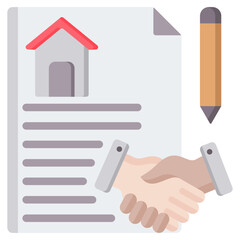 Contract Flat Icon