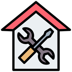 Home Repair Outline Color Icon