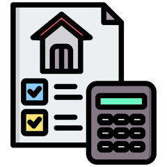 Accounting Outline Color Icon