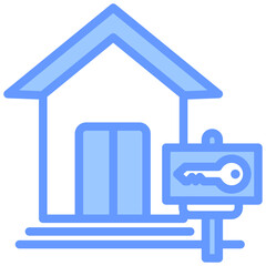 Property Rent Blue Icon
