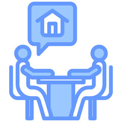 Property Consulting Blue Icon