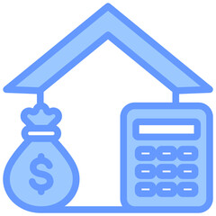 Obraz premium Building Budget Blue Icon