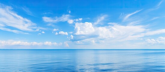 Flawless sky with sea s water and clouds With copyspace for text