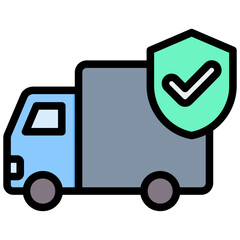 Vehicle Safety Policies Outline Color Icon
