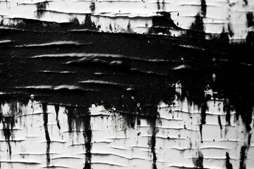 Graphic resource. Grungy and rusty paint black and white abstract background with copy space. Generative AI