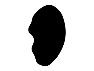 Ear silhouette vector art