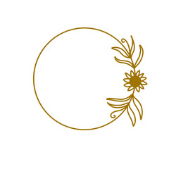 Floral Circle Frame 