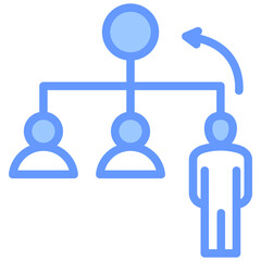 Succession Planning Blue Icon