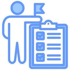 Leadership Assessment Blue Icon