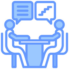 Career Counseling Blue Icon