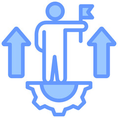 Leadership Development Blue Icon