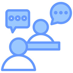 Job Interview Blue Icon