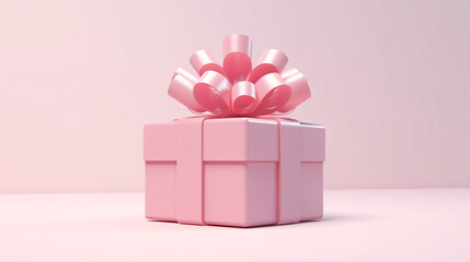 3d rendering of gift box and balloons