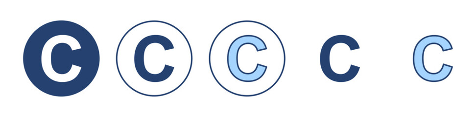 Fototapeta premium Copyright icon vector. copyright sign and symbol