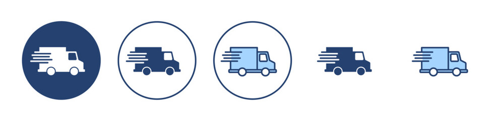 Delivery truck icon vector. Delivery truck sign and symbol. Shipping fast delivery icon