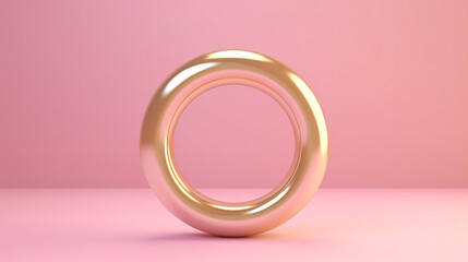 Abstract geometric shapehaft golden ring