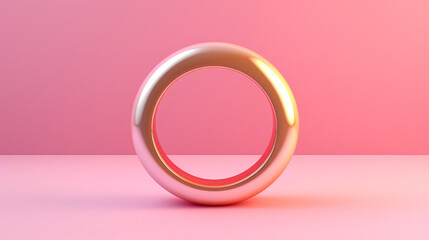 Abstract geometric shapehaft golden ring