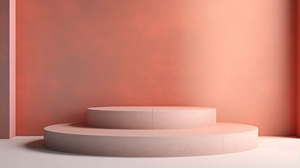 Abstract mock up of geometry podium