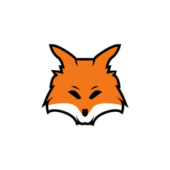 Unique and luxurious fox logo. Fox head vector.