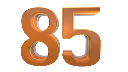 Creative orange 3d number 85