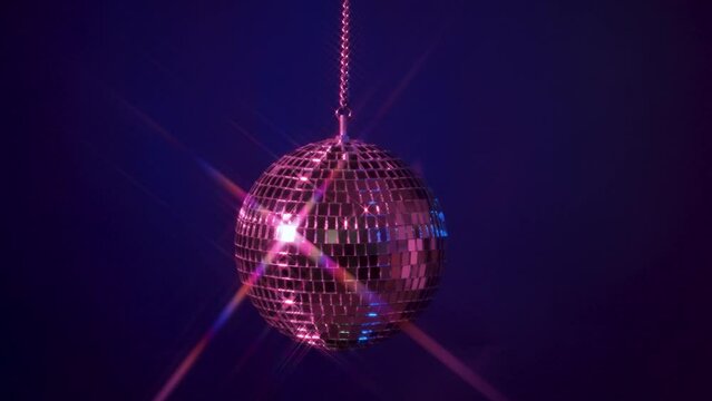 Spinning disco ball, star lights effect