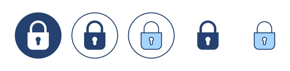 Lock icon vector. Padlock sign and symbol. Encryption icon. Security symbol