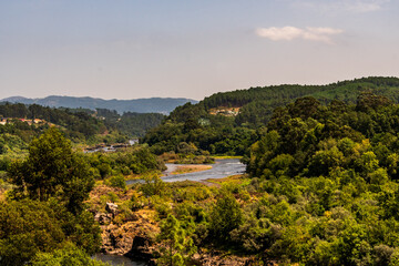 Rio Miño en la frontera de España y Portugal.