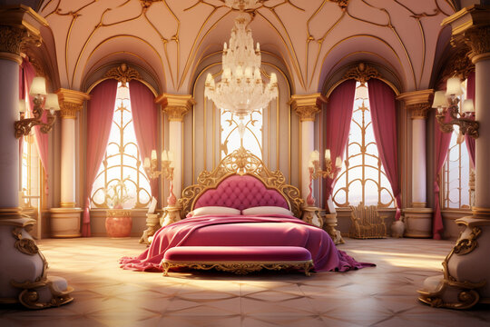 Princess bedroom in royal house