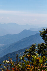 View at the mountains in East Bhutan, Asia
