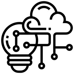 Cloud storage icon symbol vector image. Illustration of the database server hosting cloud system digital design image