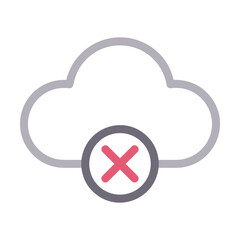 Cloud storage icon symbol vector image. Illustration of the database server hosting cloud system digital design image
