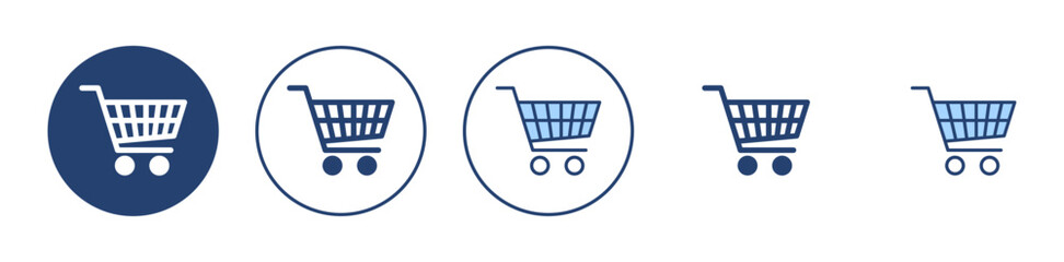 Shopping icon vector. Shopping cart sign and symbol. Trolley icon