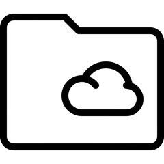Cloud storage icon symbol vector image. Illustration of the database server hosting cloud system digital design image
