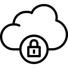 Cloud storage icon symbol vector image. Illustration of the database server hosting cloud system digital design image