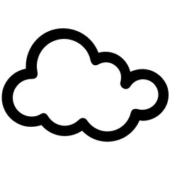 Cloud storage icon symbol vector image. Illustration of the database server hosting cloud system digital design image