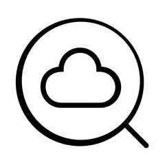 Cloud storage icon symbol vector image. Illustration of the database server hosting cloud system digital design image