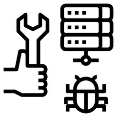 Cloud storage icon symbol vector image. Illustration of the database server hosting cloud system digital design image