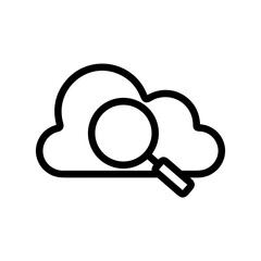 Cloud storage icon symbol vector image. Illustration of the database server hosting cloud system digital design image