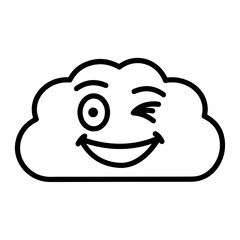 Cloud storage icon symbol vector image. Illustration of the database server hosting cloud system digital design image