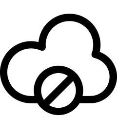 Cloud storage icon symbol vector image. Illustration of the database server hosting cloud system digital design image