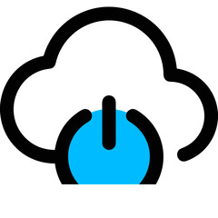 Cloud storage icon symbol vector image. Illustration of the database server hosting cloud system digital design image