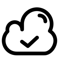 Cloud storage icon symbol vector image. Illustration of the database server hosting cloud system digital design image