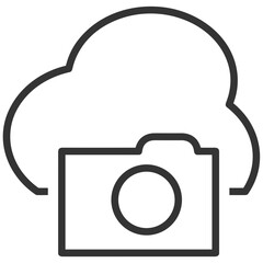 Cloud storage icon symbol vector image. Illustration of the database server hosting cloud system digital design image