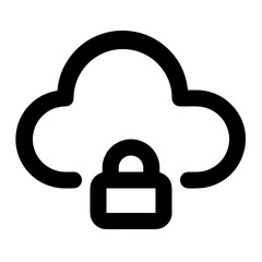 Cloud storage icon symbol vector image. Illustration of the database server hosting cloud system digital design image